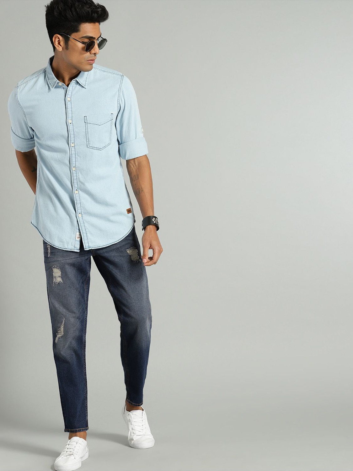 Image of Roadster Regular Men Dark Blue Jeans