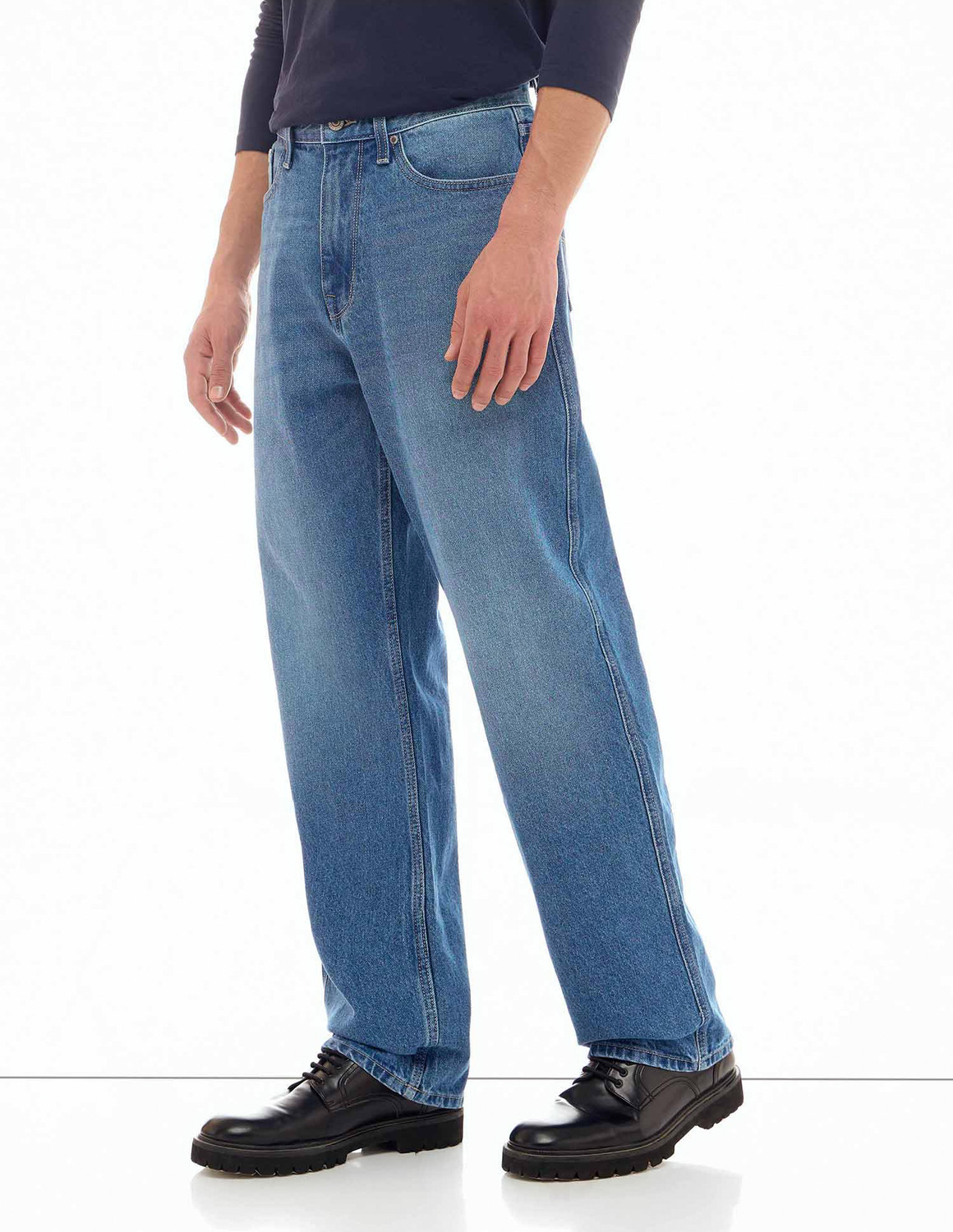 Image of FLYING MACHINE Loose Fit Men Blue Jeans