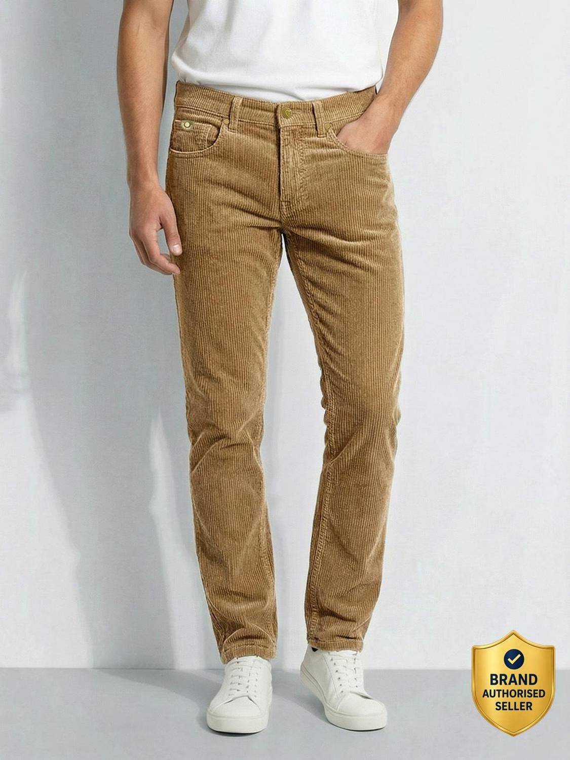 BEING HUMAN Regular Men Beige Jeans