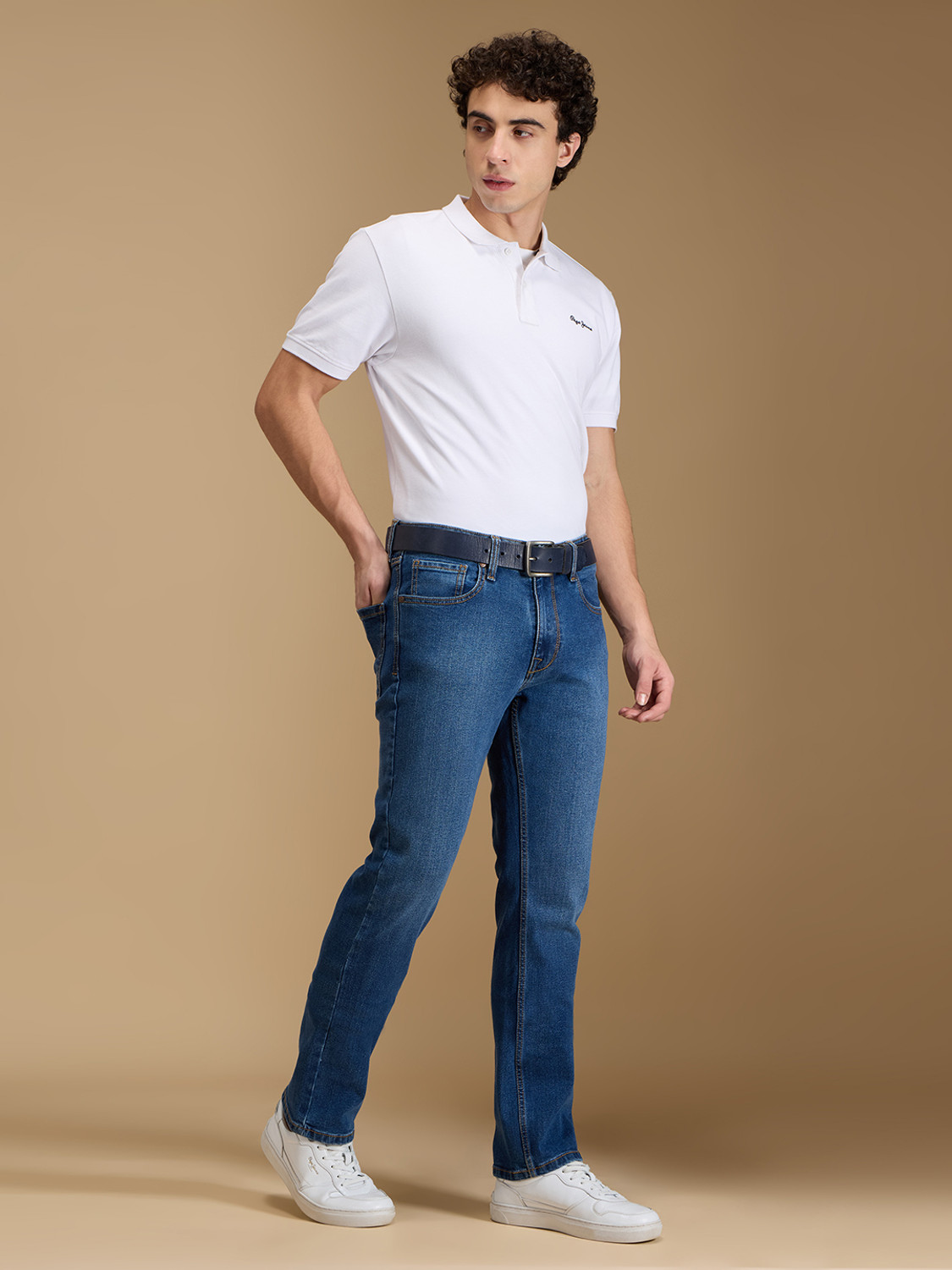 Image of Pepe Jeans Straight Fit Men Blue Jeans