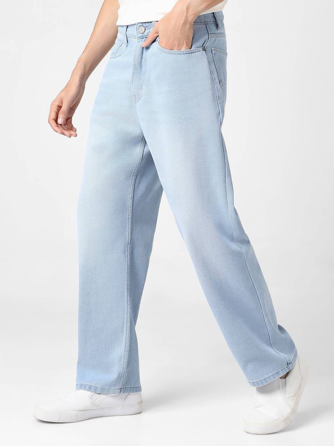Urbano Fashion Loose Fit Men Light Blue Jeans - Image 2