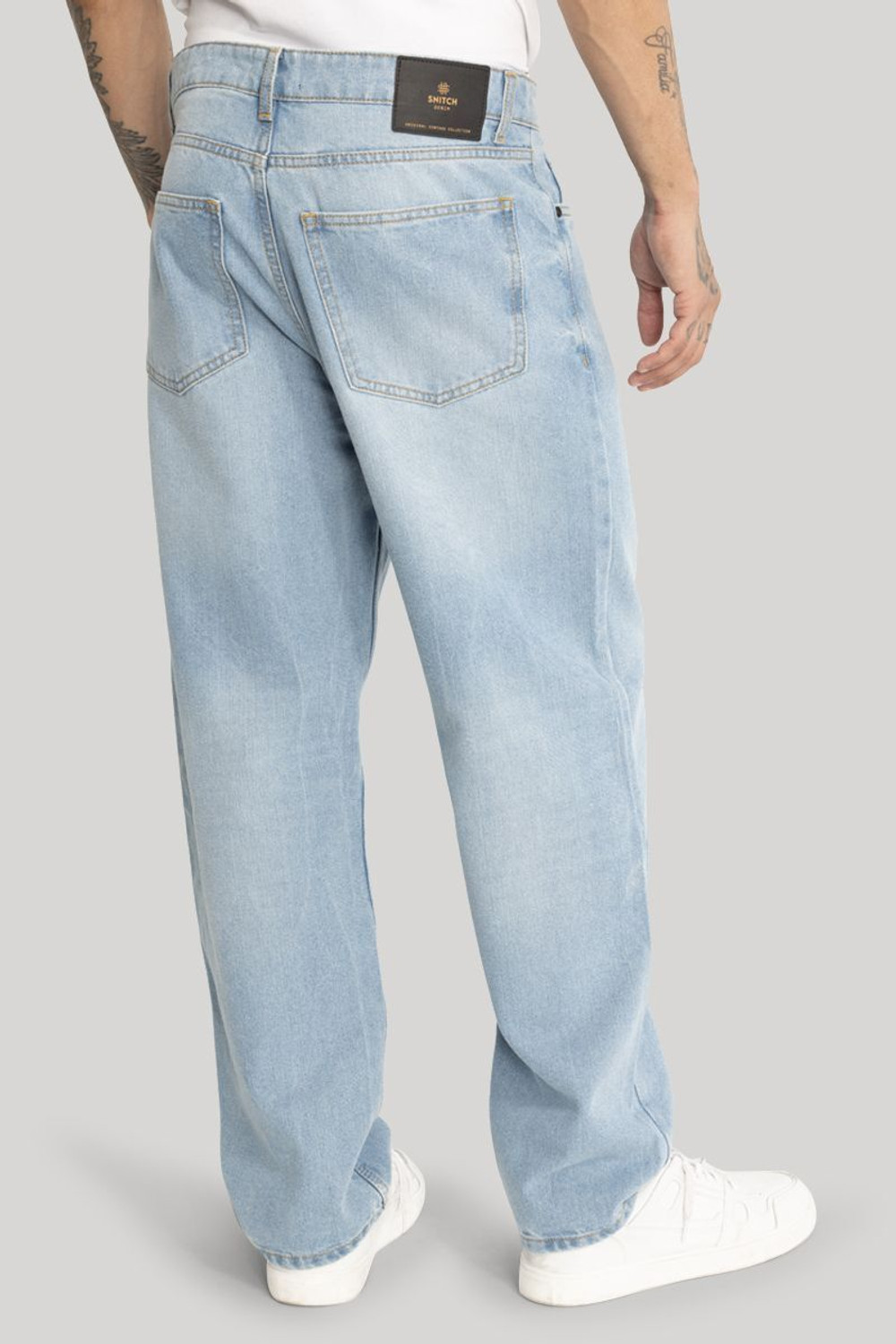 Image of Snitch Loose Fit Men Light Blue Jeans