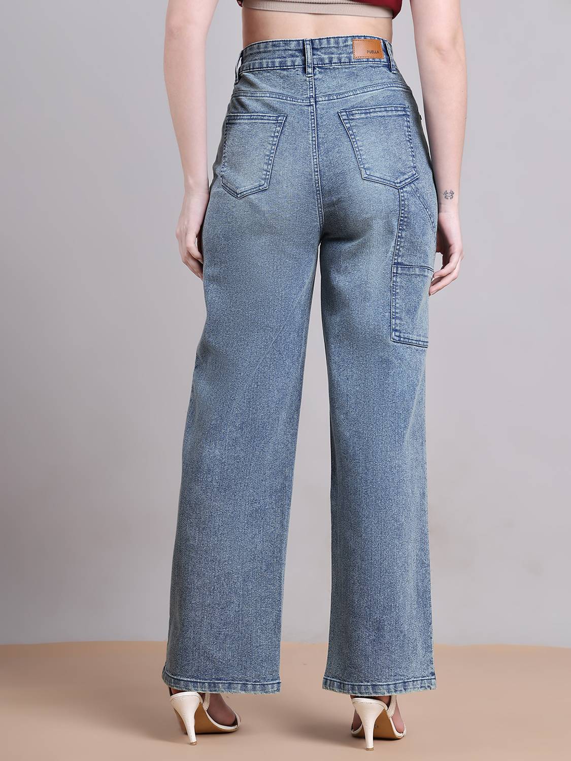 Puella Straight Fit Women Light Blue Jeans - Image 2