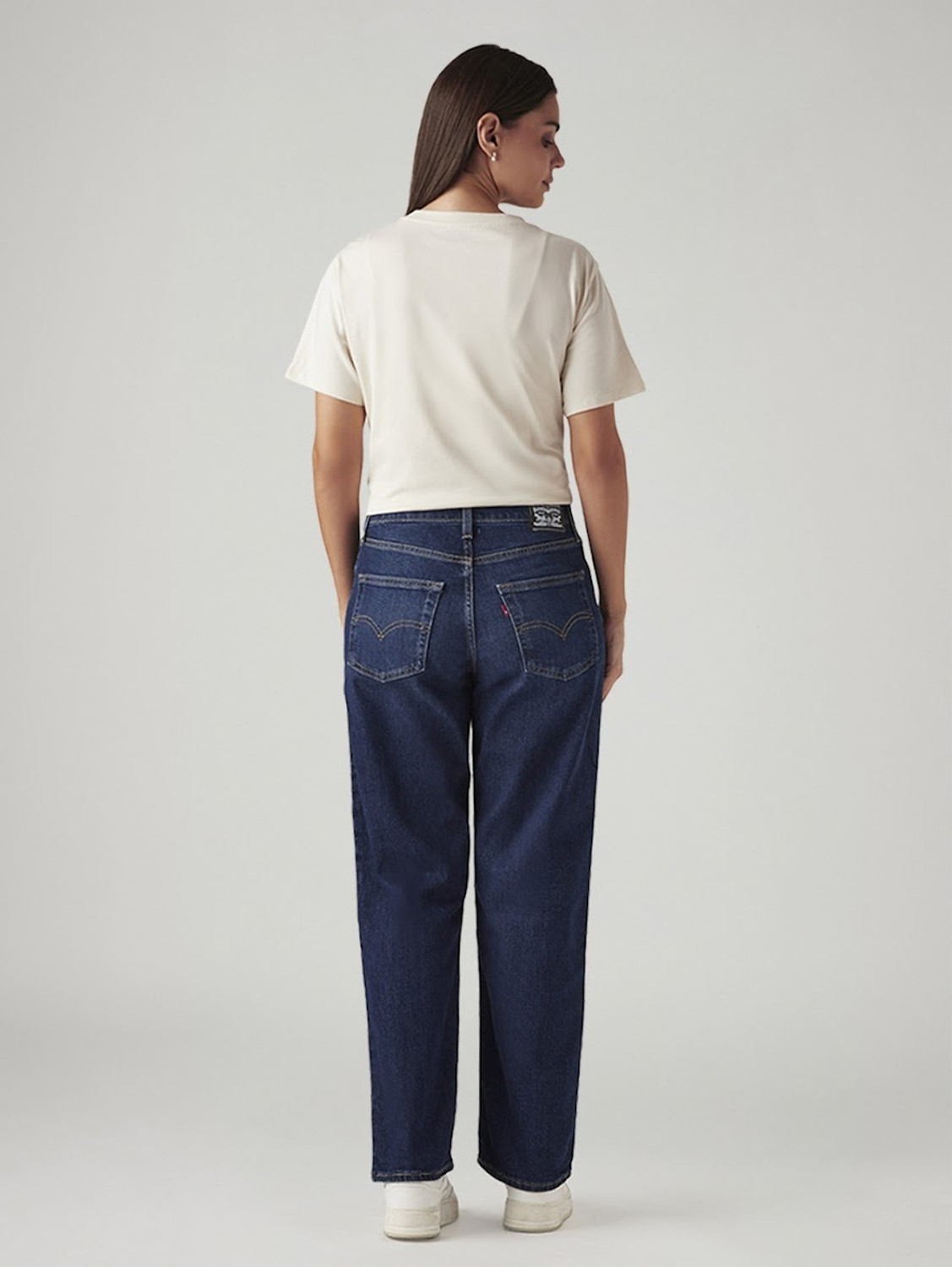 Image of LEVI'S Women Loose Fit Mid Rise Dark Blue Jeans