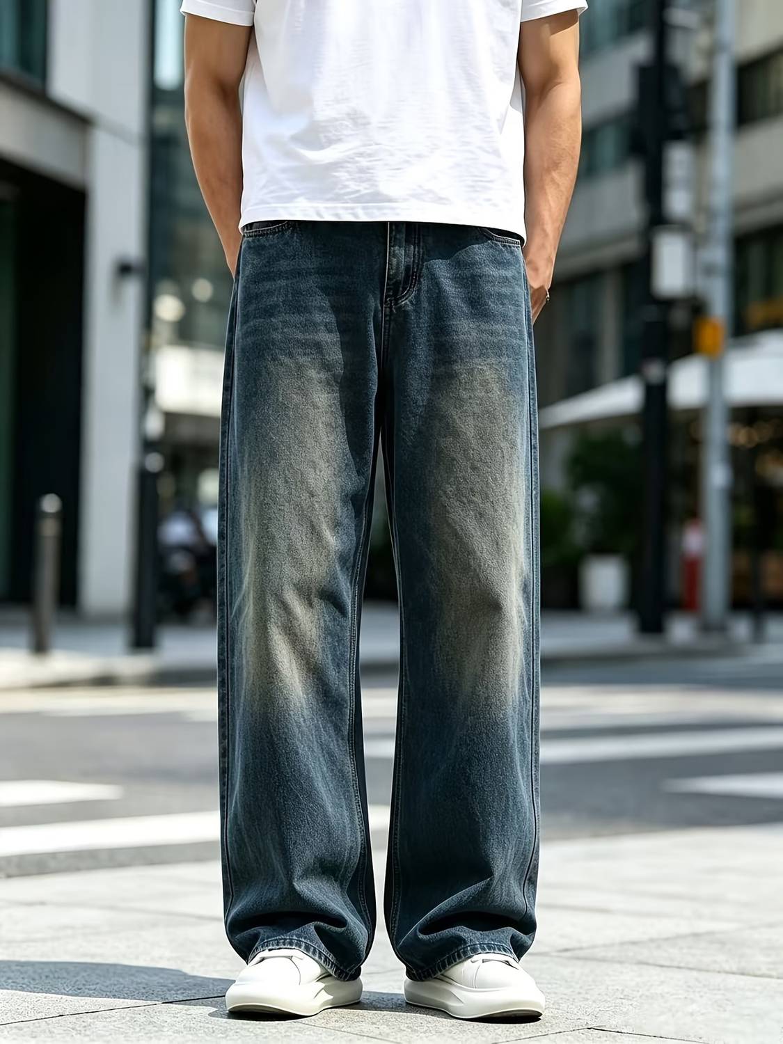 PRIMIAA Loose Fit Men Green Jeans - Image 1