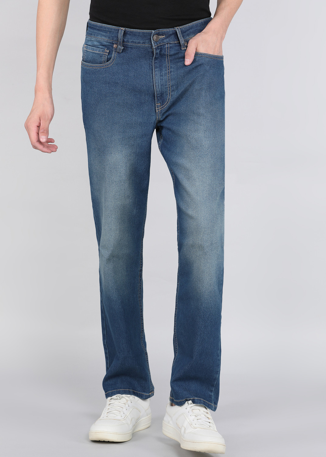 Image of Roadster Regular Men Blue Jeans