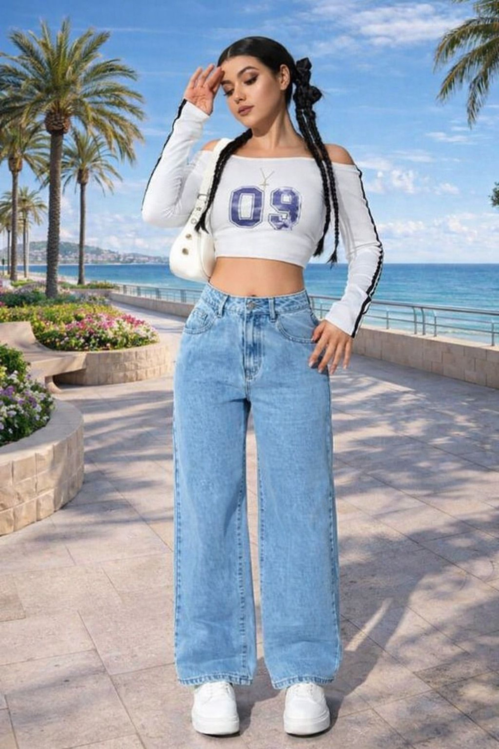 Image of cnw Straight Fit Women Light Blue Jeans