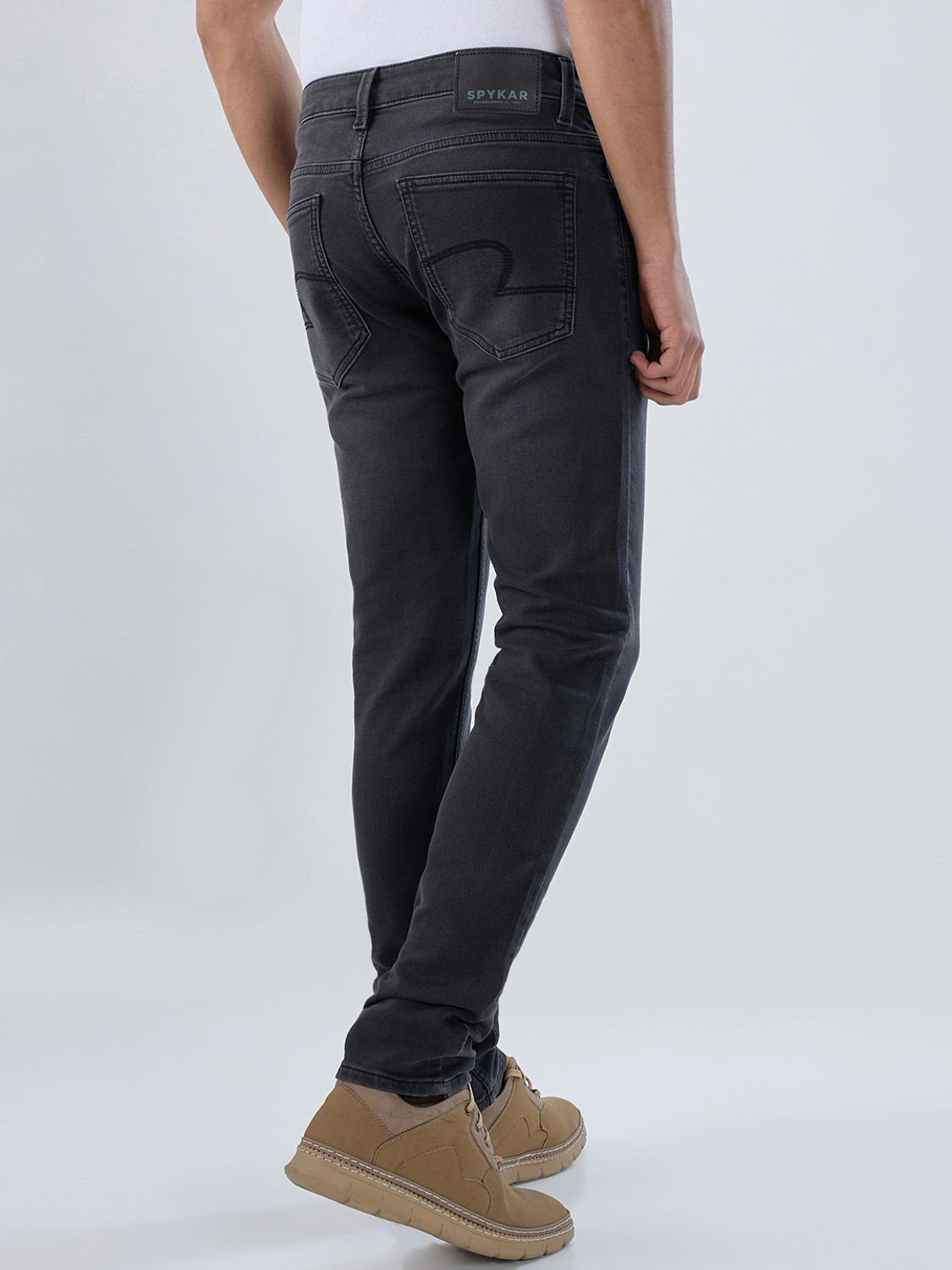 Image of Spykar Skinny Men Black Jeans