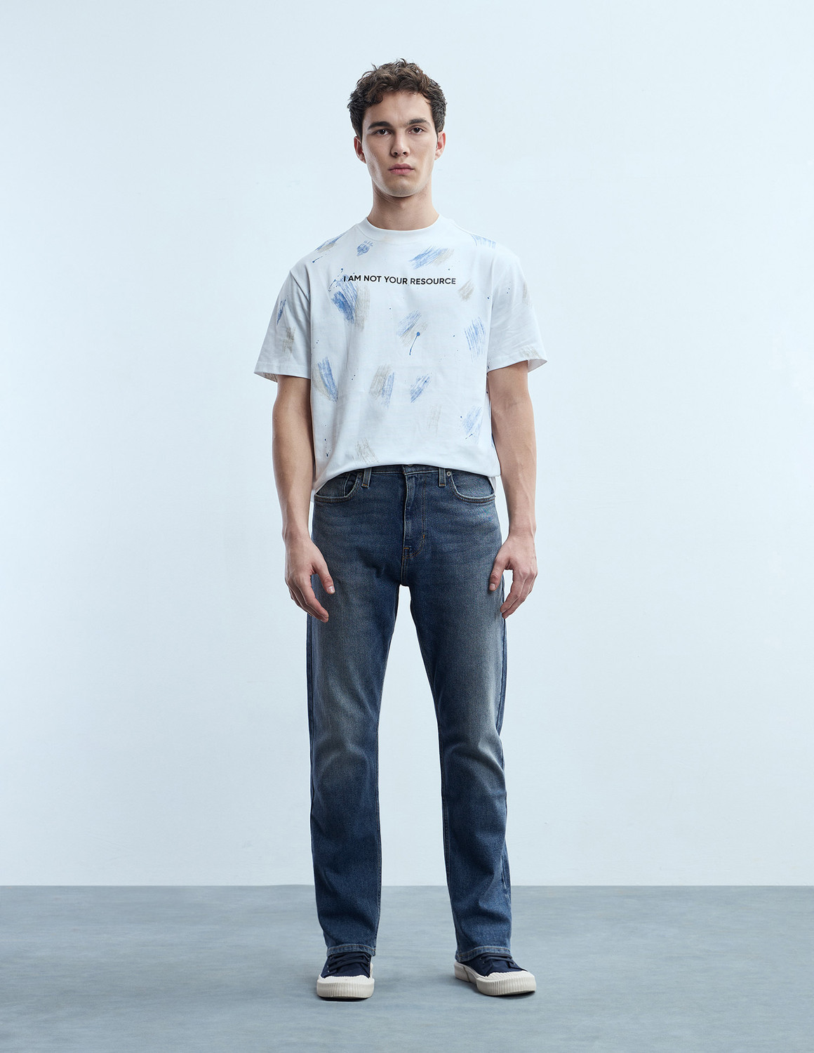 Image of FLYING MACHINE Straight Fit Men Blue Jeans