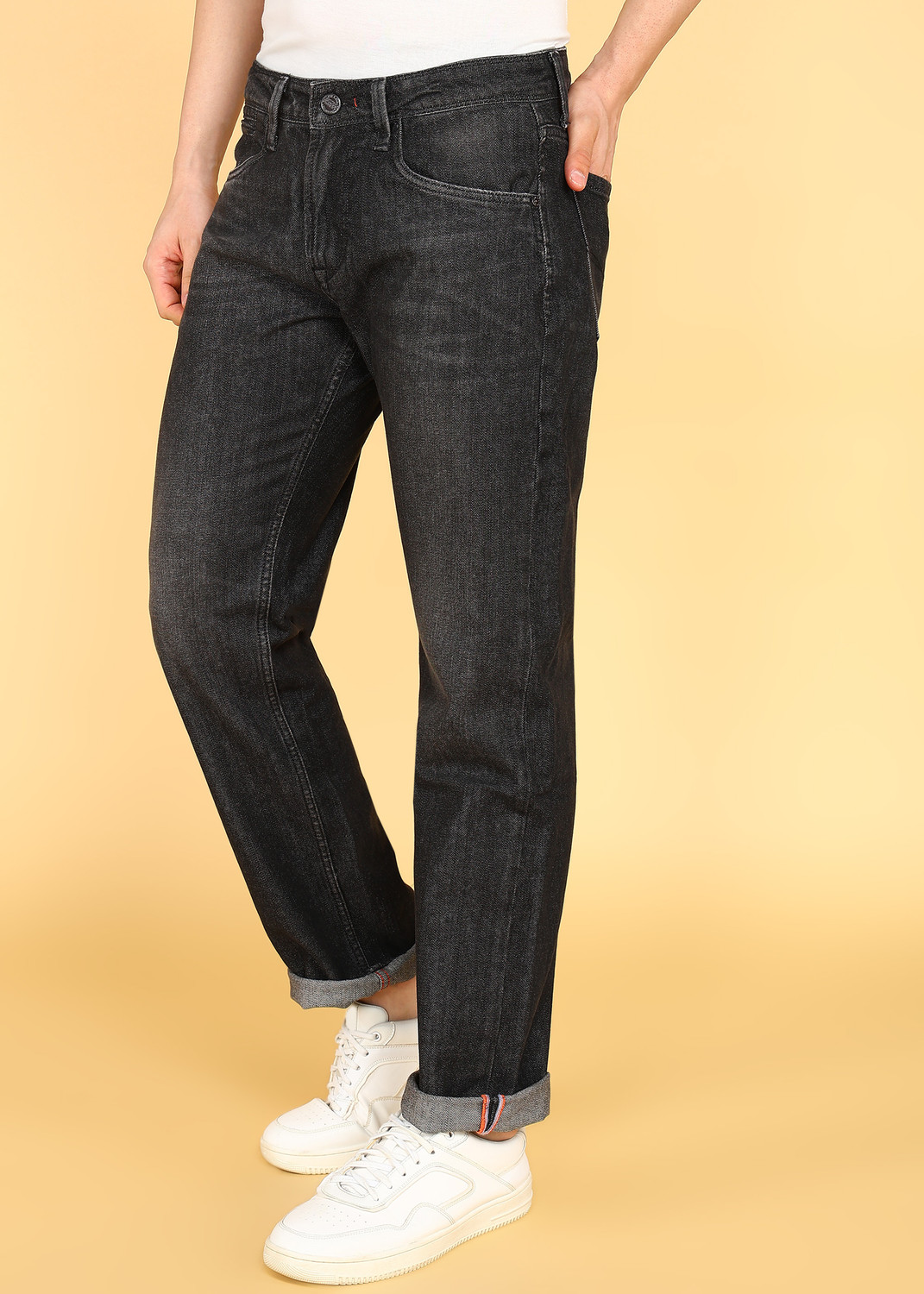 Image of KILLER Straight Fit Men Black Jeans