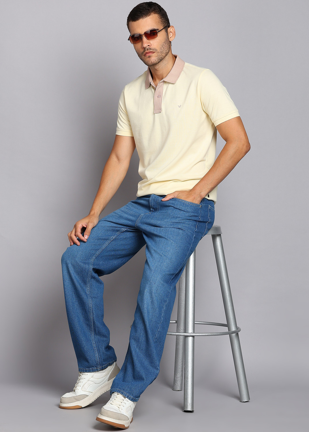 Image of Spykar Loose Fit Men Blue Jeans