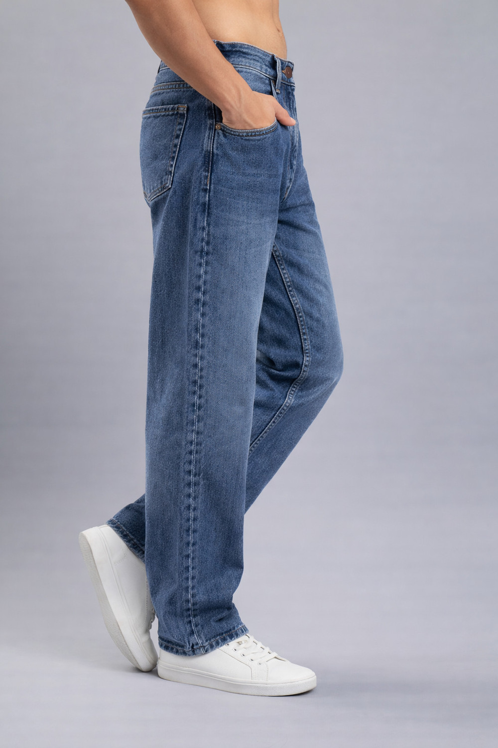Image of 7 CUTS Straight Fit Men Dark Blue Jeans