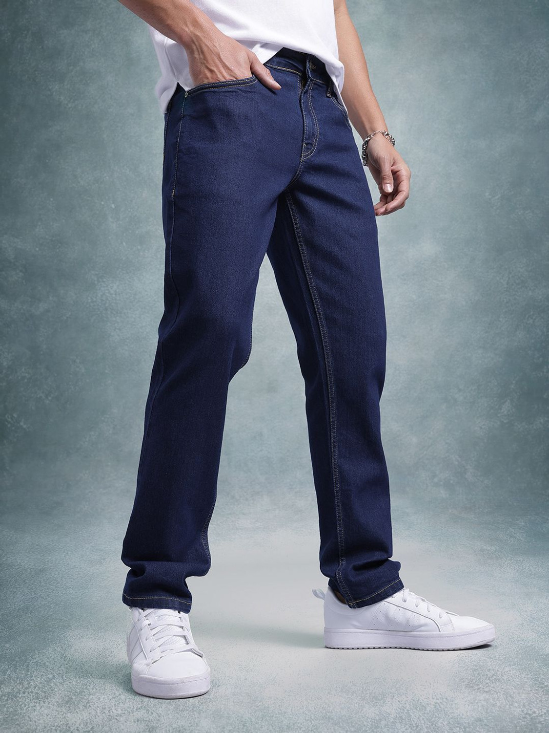 Image of Roadster Slim Men Dark Blue Jeans