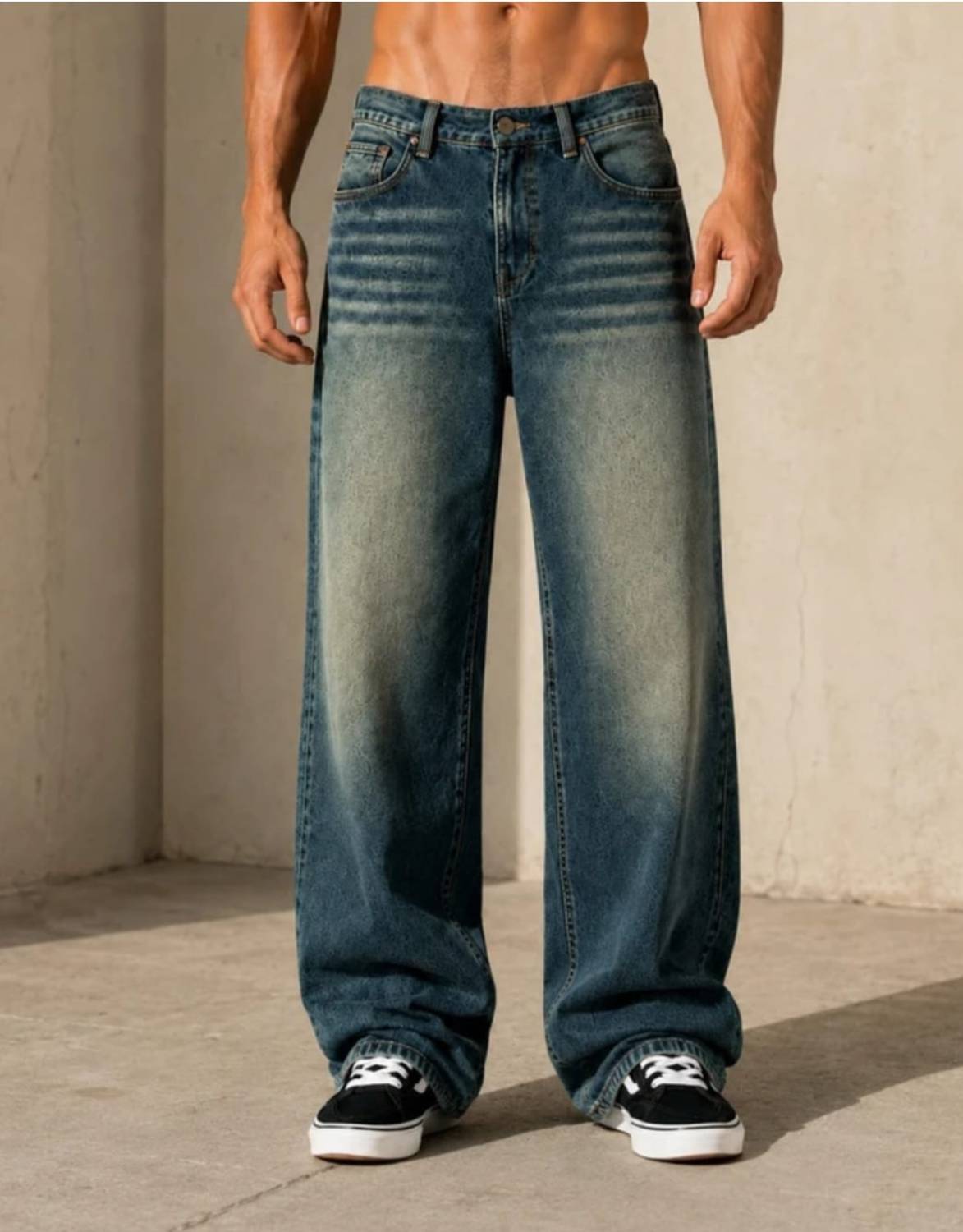 ABC Slim Blue Jeans for Men & Women - Image 1