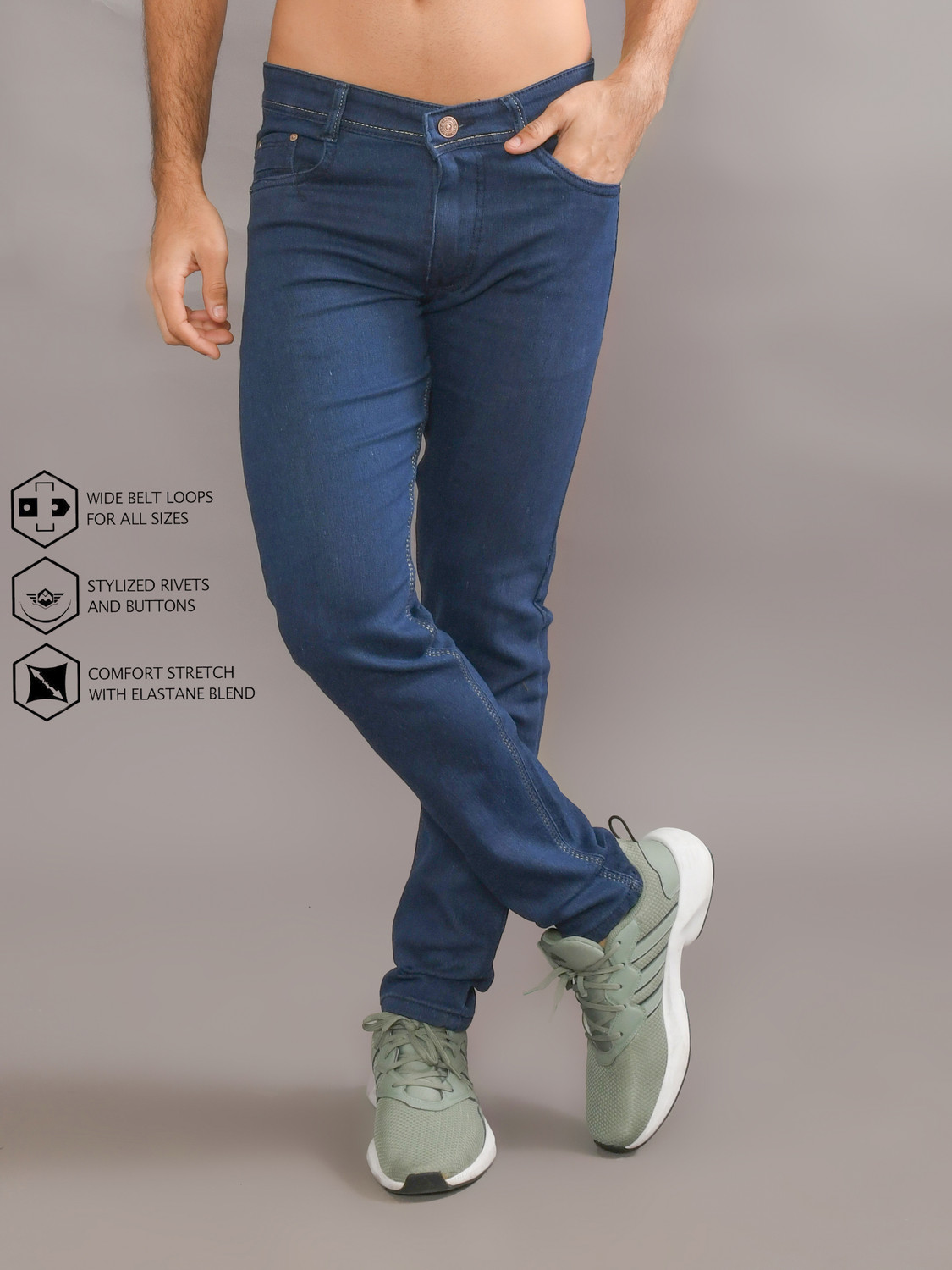 Image of METRONAUT Slim Men Dark Blue Jeans