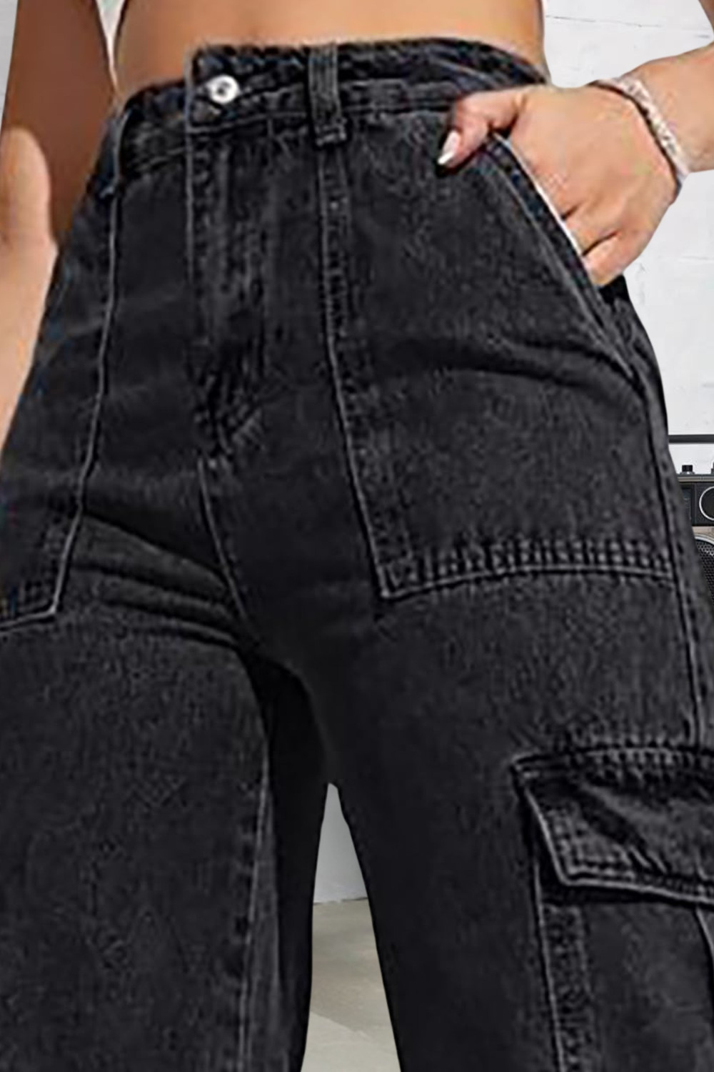 Image of Dressberry Straight Fit Women Black Jeans