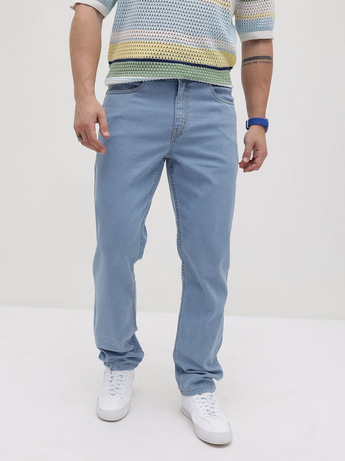 Image of Roadster Relaxed Fit Men Blue Jeans