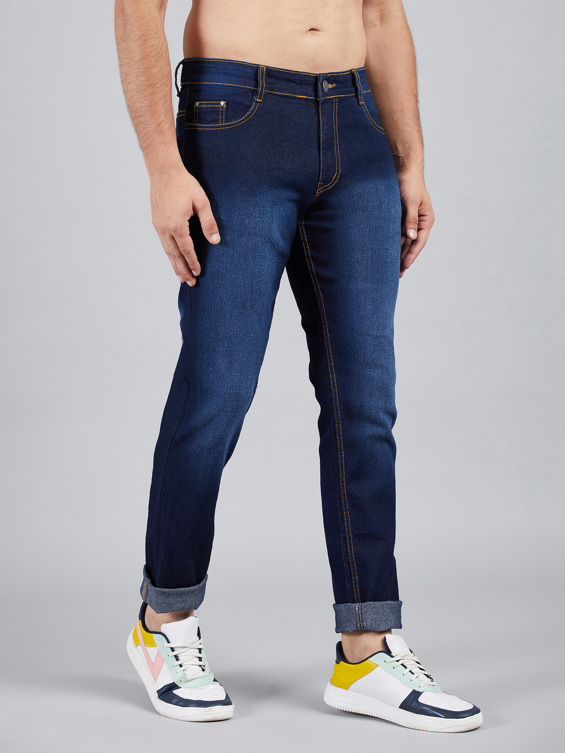 Image of STUDIO NEXX Slim Men Dark Blue Jeans