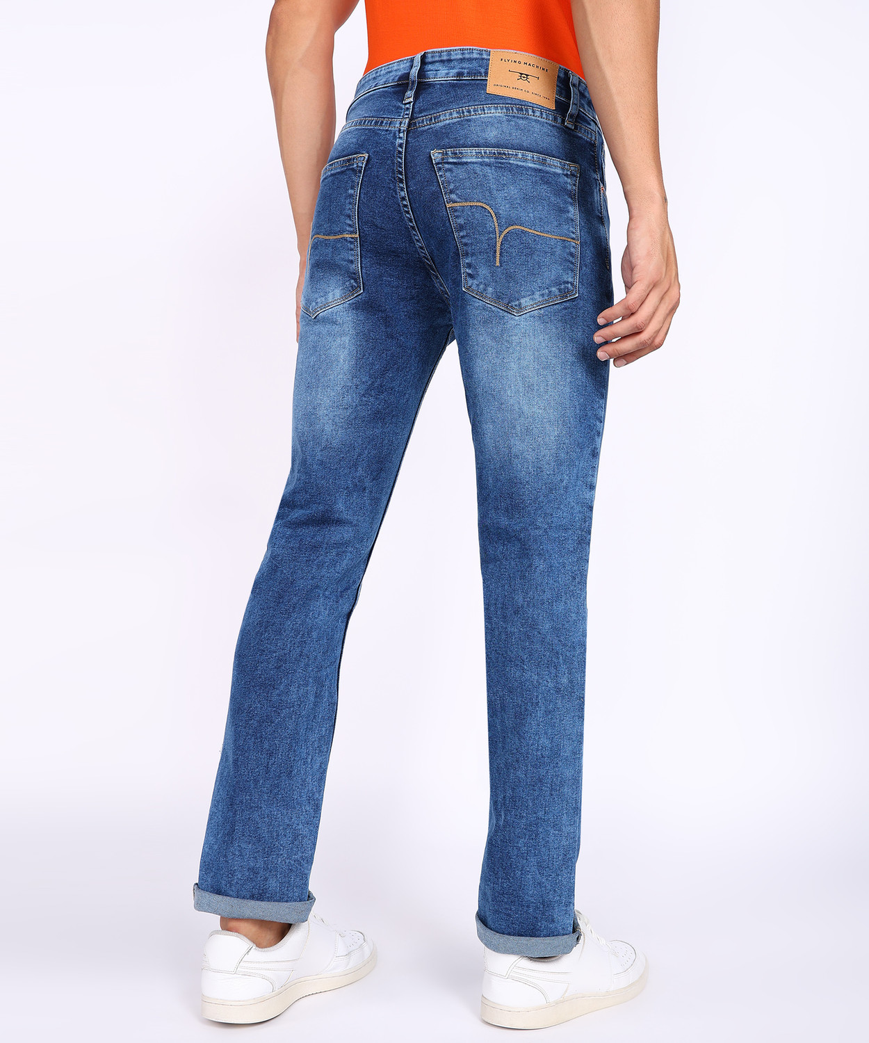 Image of FLYING MACHINE Slim Men Blue Jeans