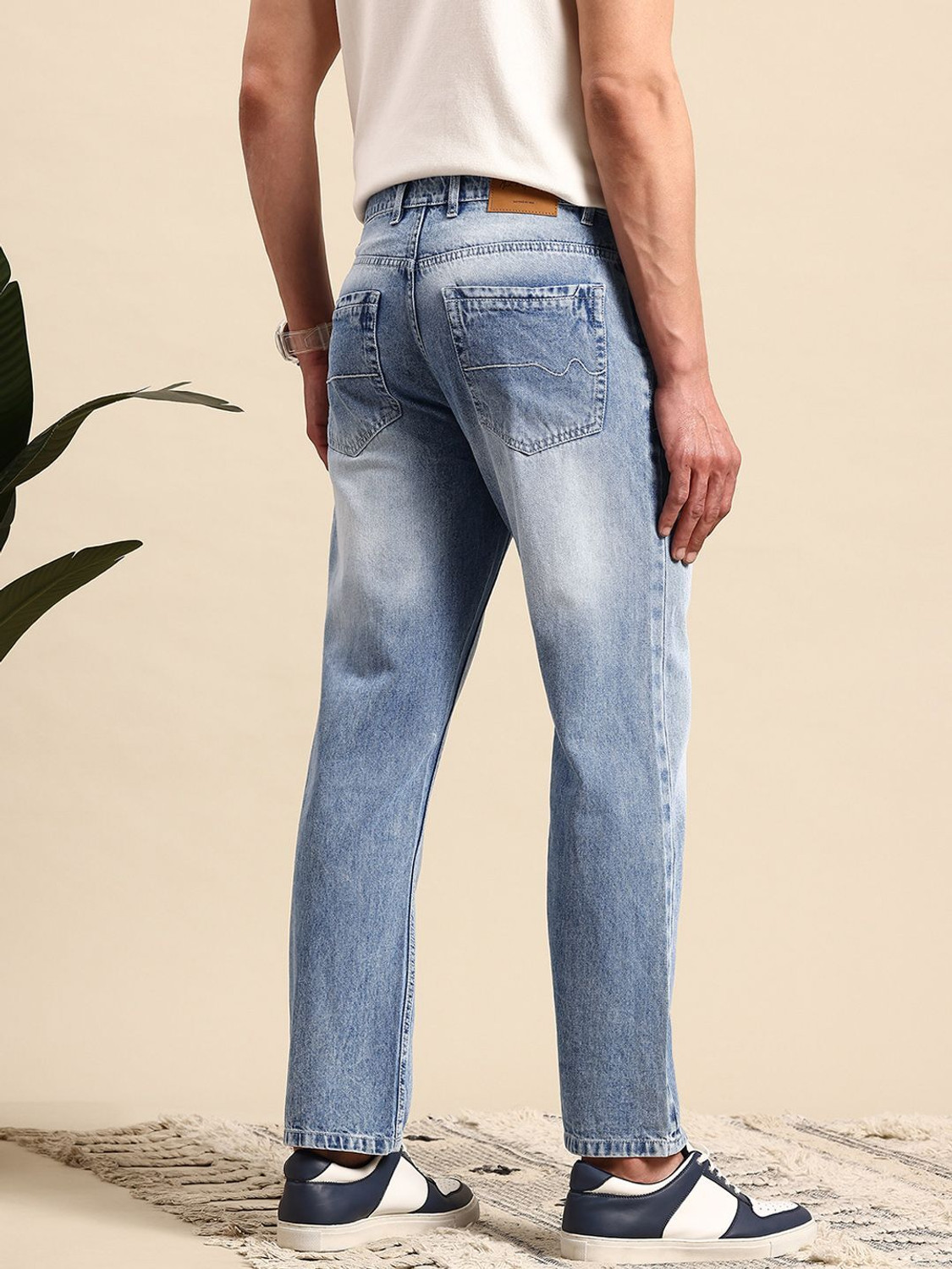 Image of Mast & Harbour Regular Men Blue Jeans