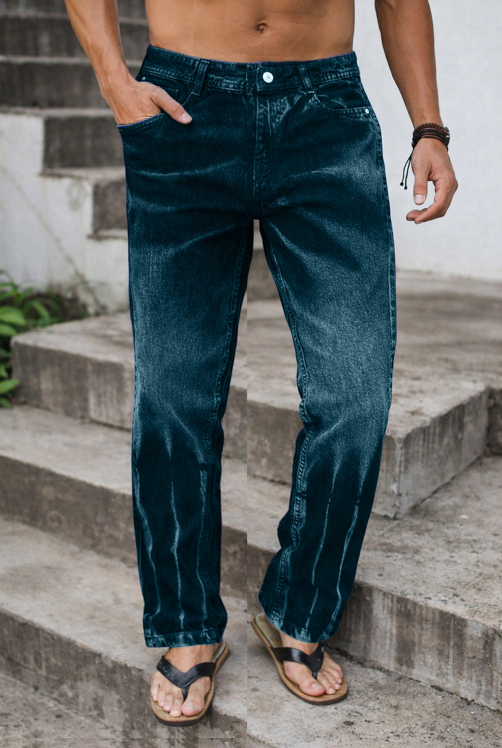 Image of METRONAUT Straight Fit Men Multicolor Jeans
