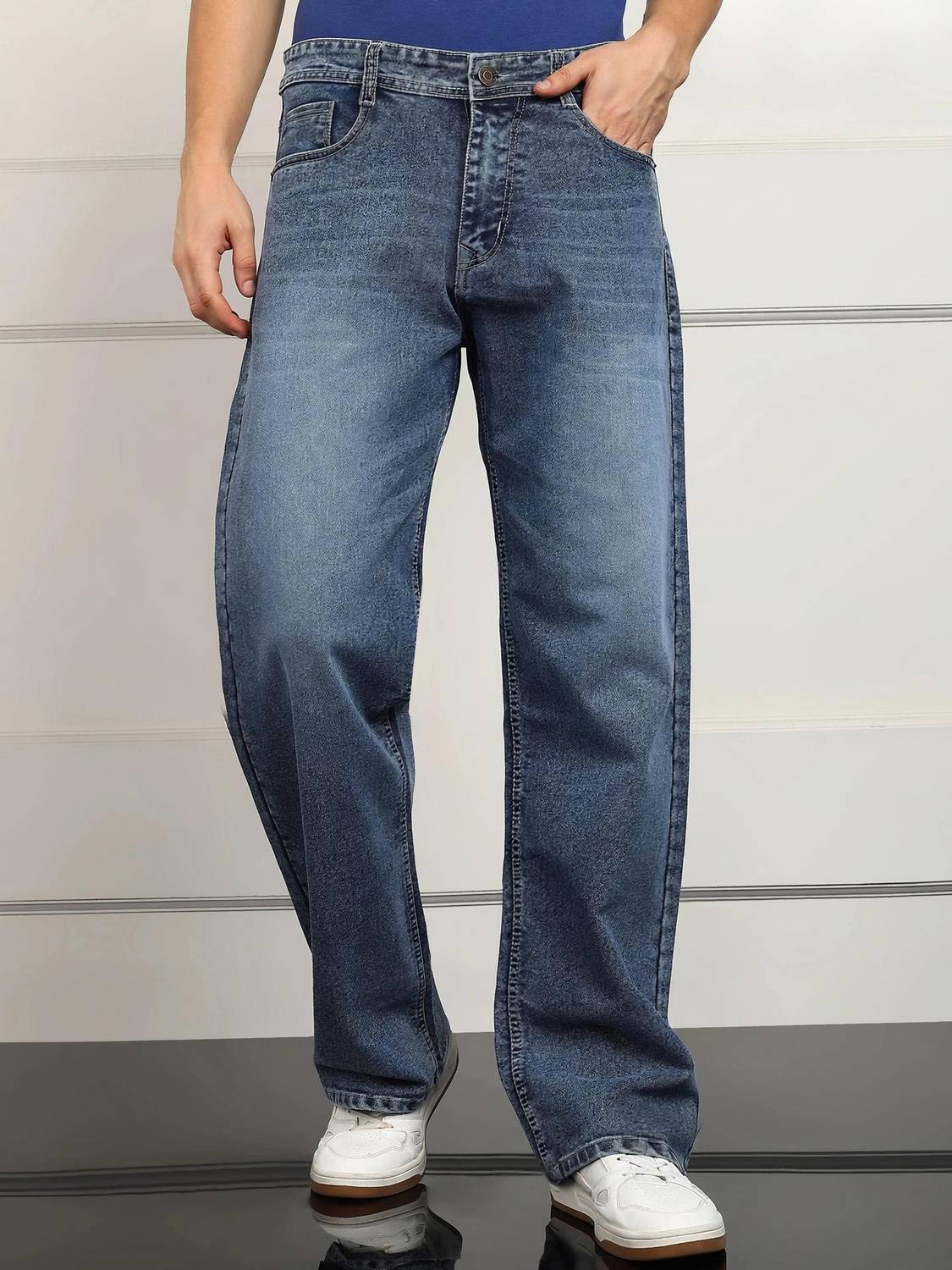 ANGERHOOD Loose Fit Men Blue Jeans