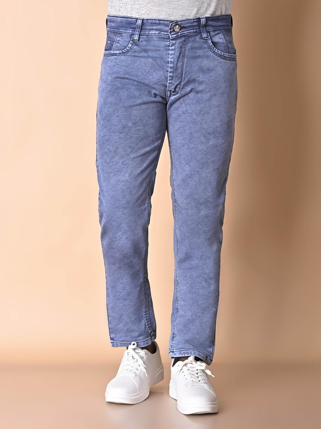 Image of Rivvo Slim Men Blue Jeans
