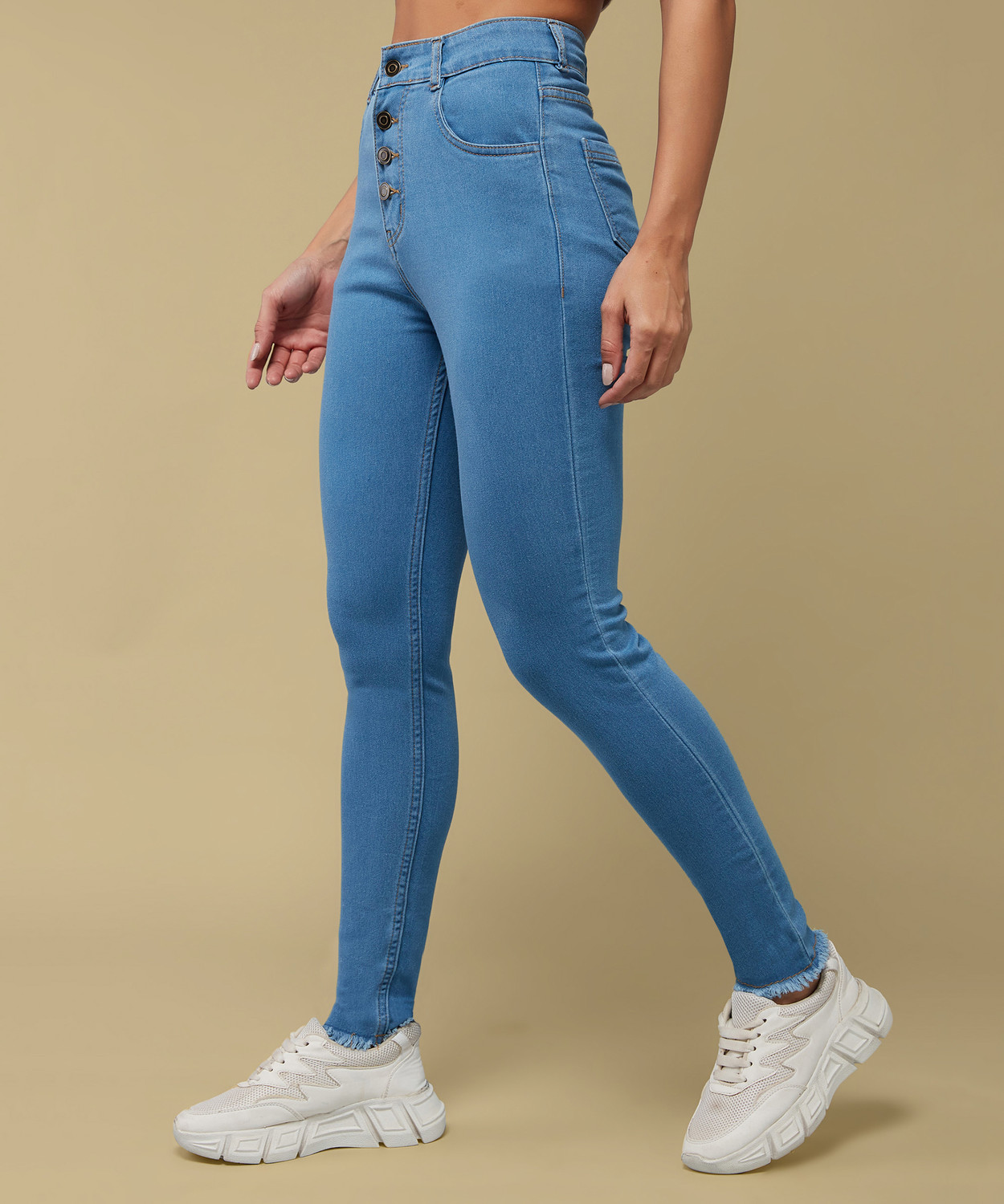 Image of Miss Chase Skinny Women Blue Jeans