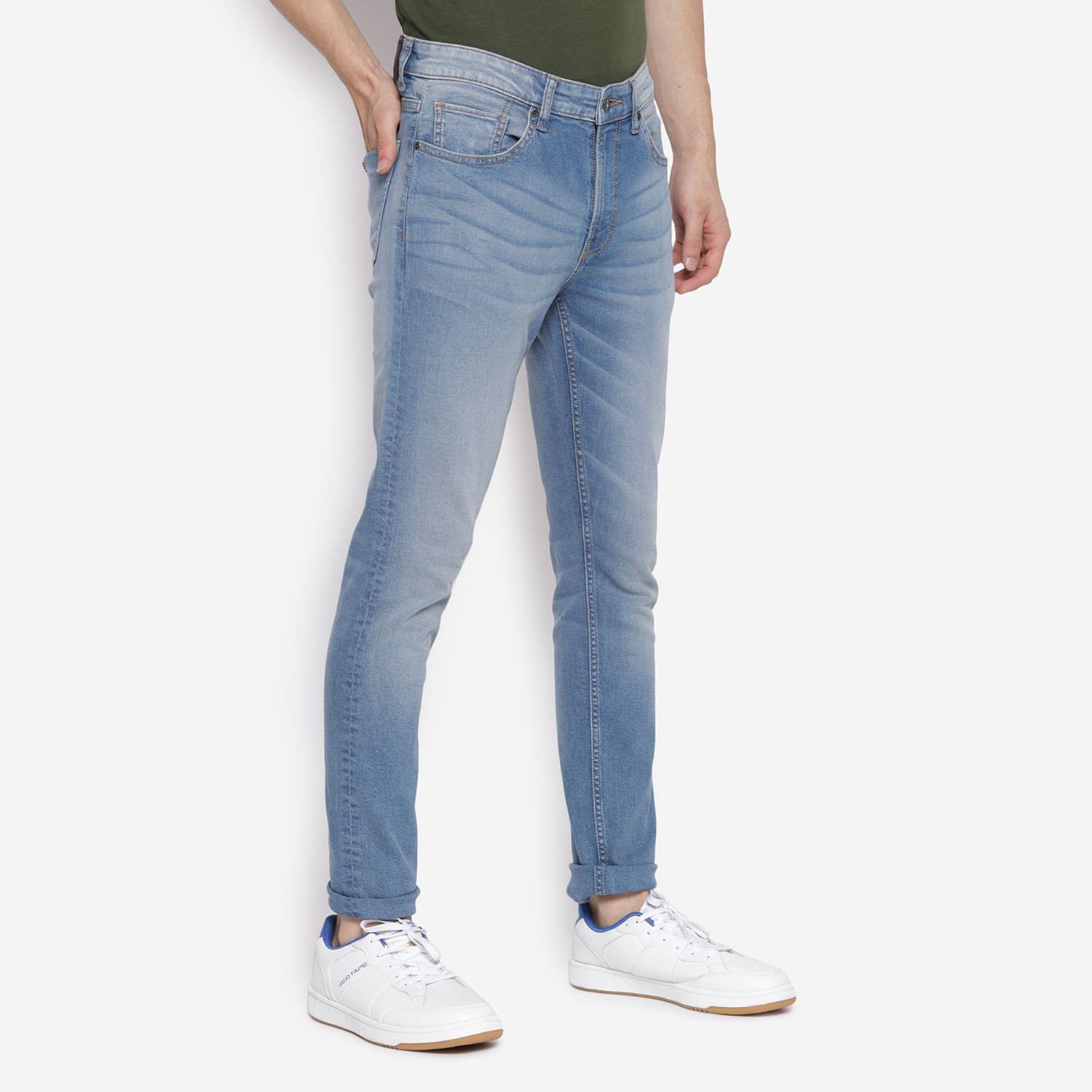 Image of RED TAPE Skinny Men Light Blue Jeans