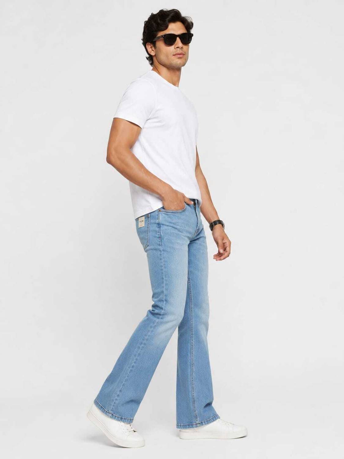 Goodlook Flared Men Light Blue Jeans - Image 3