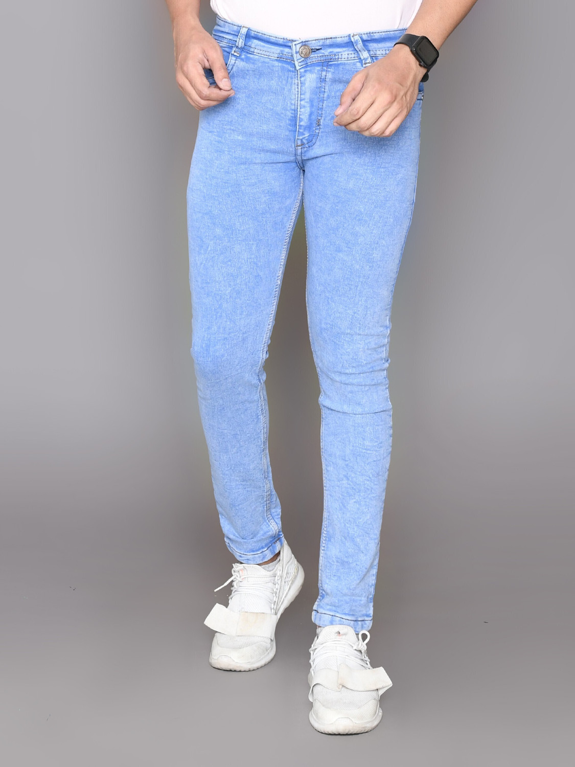 Image of Lzard Slim Men Light Blue Jeans