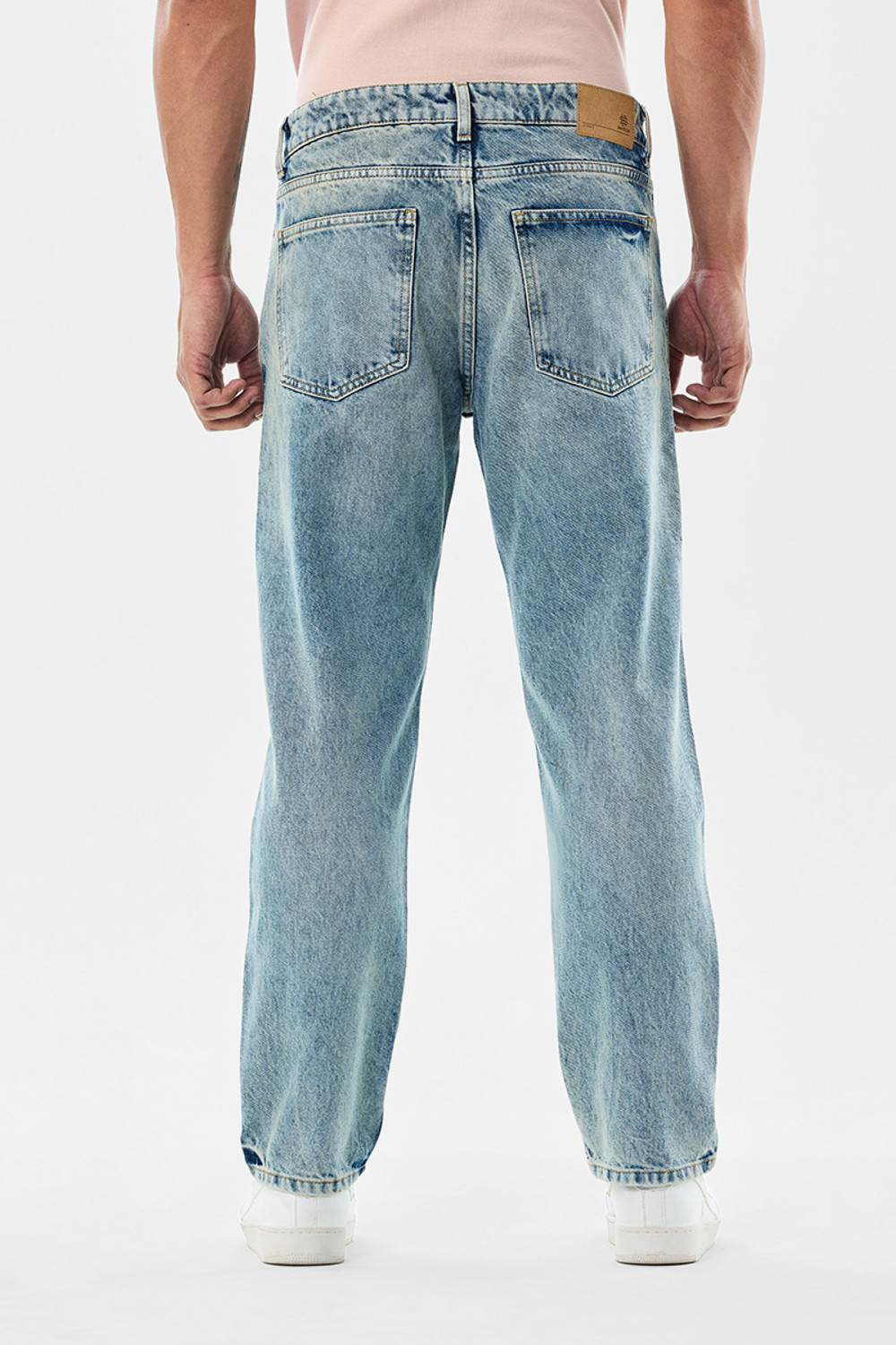 Image of Snitch Relaxed Fit Men Light Blue Jeans