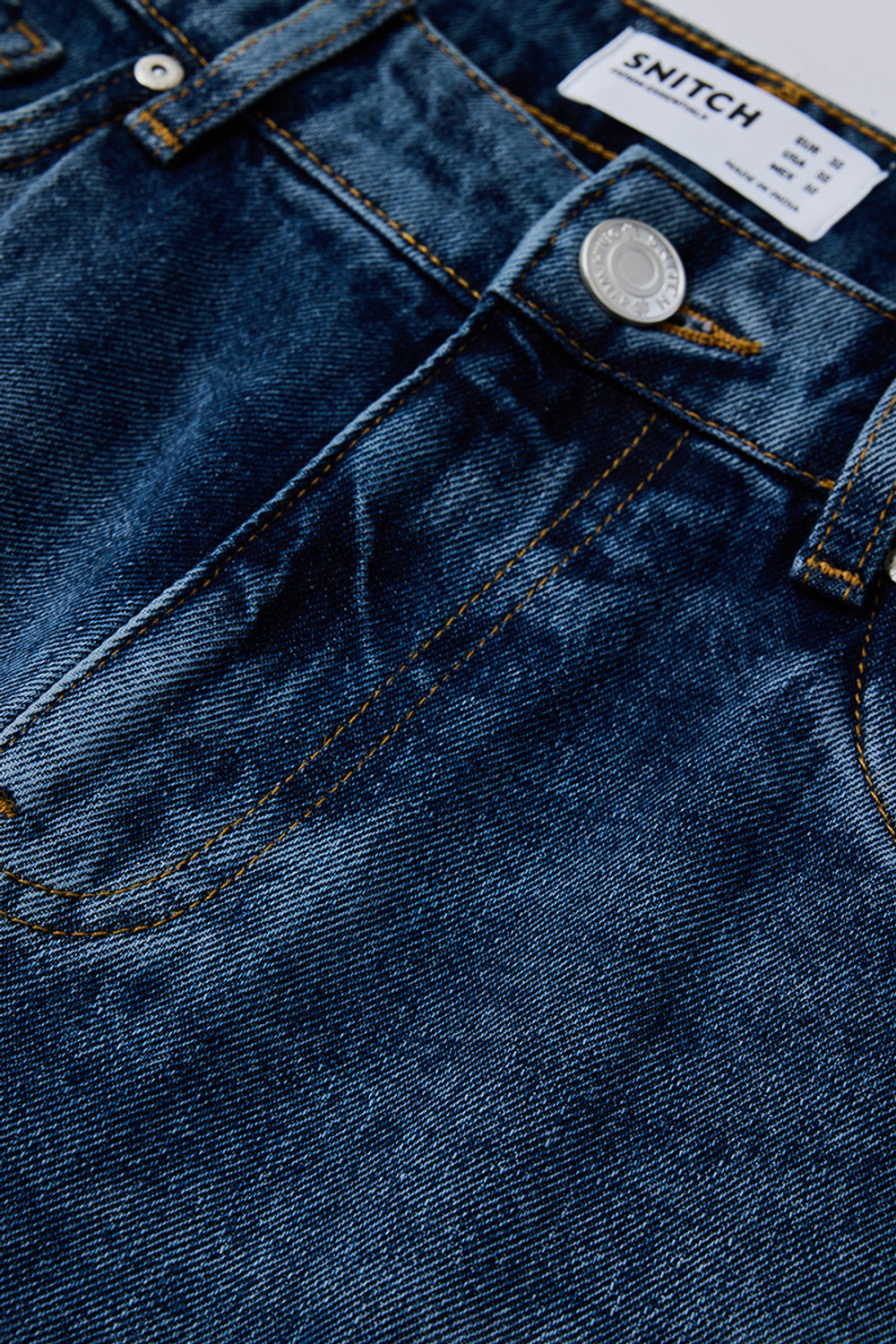 Image of Snitch Straight Fit Men Blue Jeans