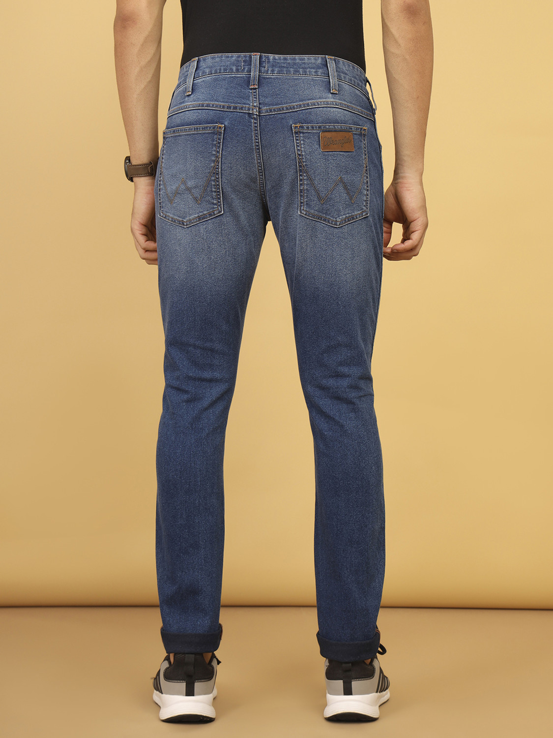 Image of Wrangler Skinny Men Blue Jeans