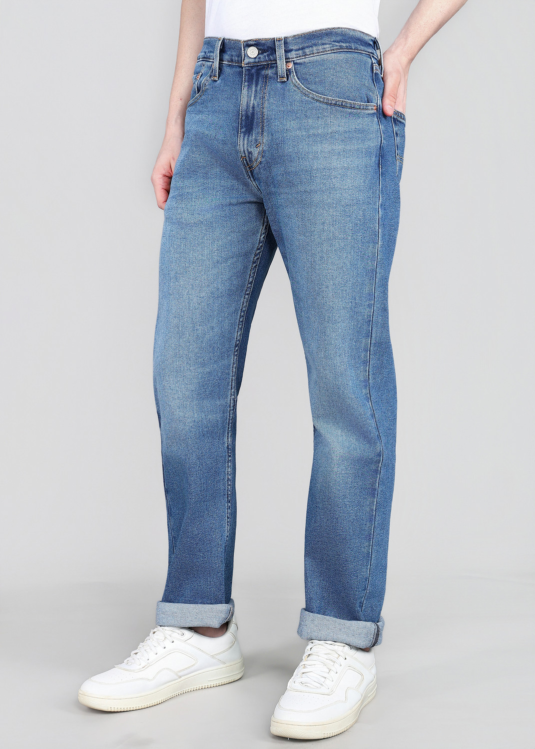 Image of LEVI'S 505 Straight Fit Men Blue Jeans