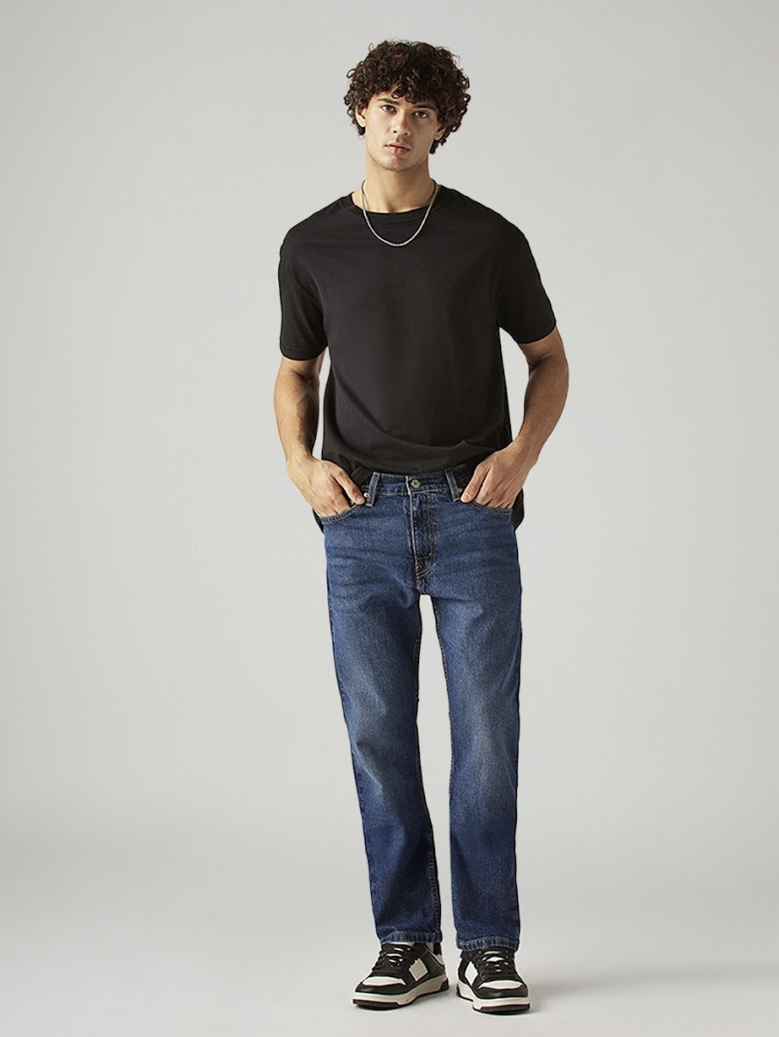 Image of LEVI'S Straight Fit Men Dark Blue Jeans