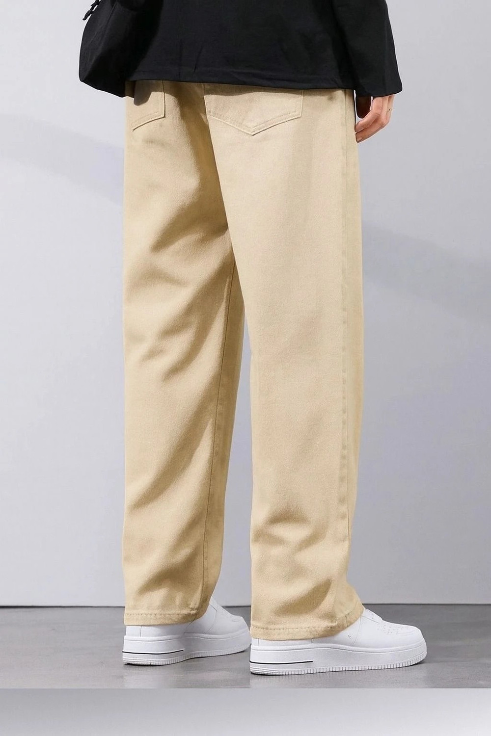 Image of DENIM DUCH Loose Fit Men Beige Jeans
