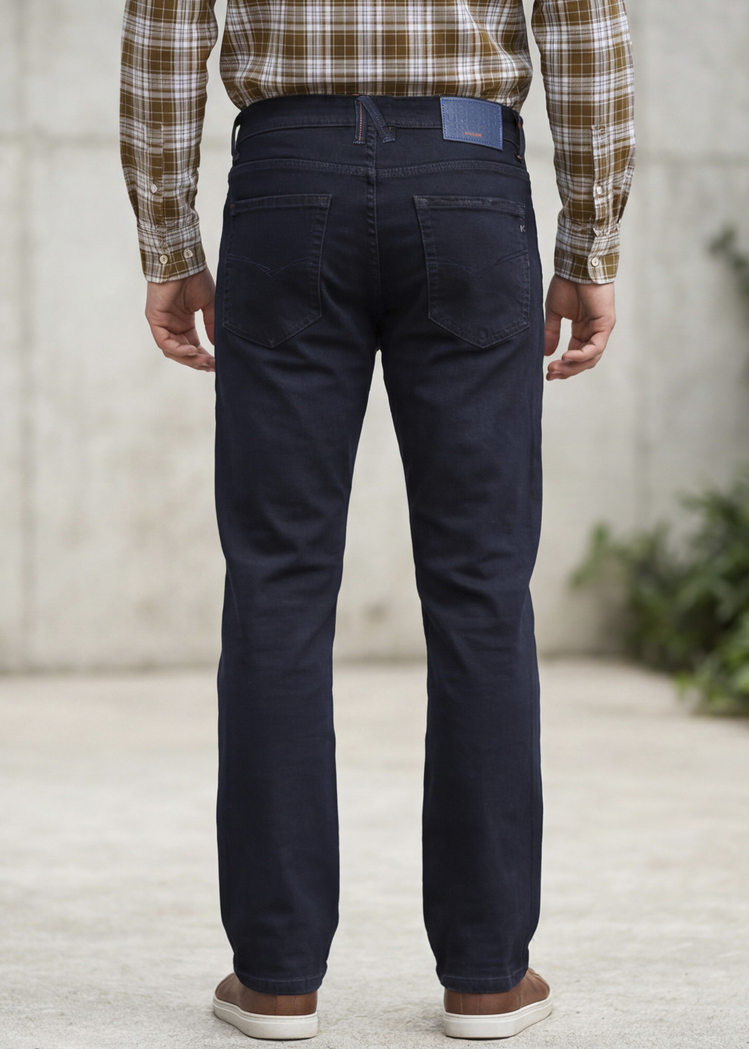 Image of KILLER Men Straight Fit Mid Rise Dark Blue Jeans