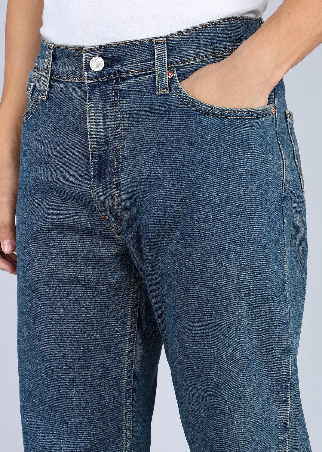 Image of LEVI'S Men Relaxed Fit Mid Rise Blue Jeans