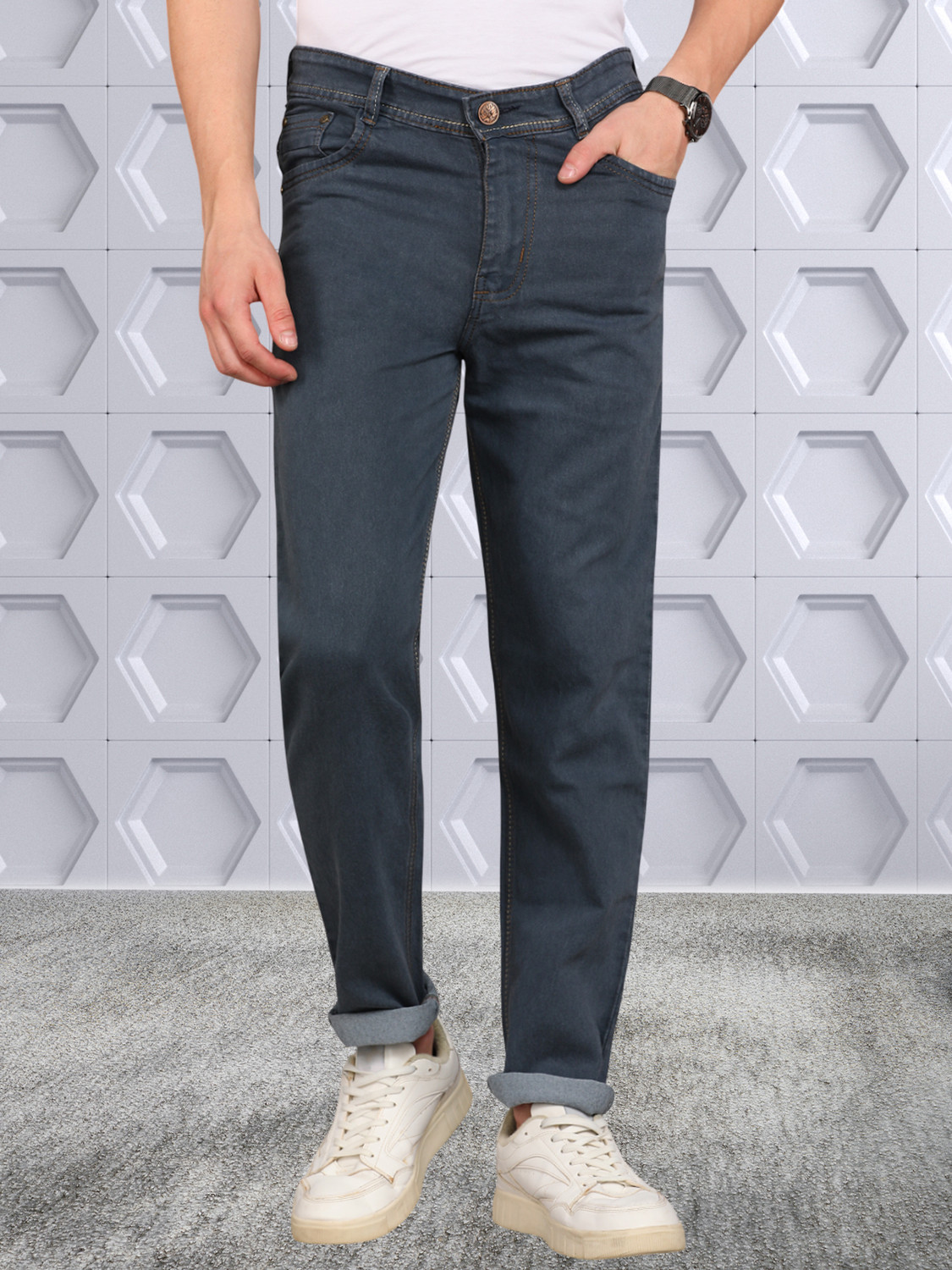 Image of METRONAUT Slim Men Grey Jeans