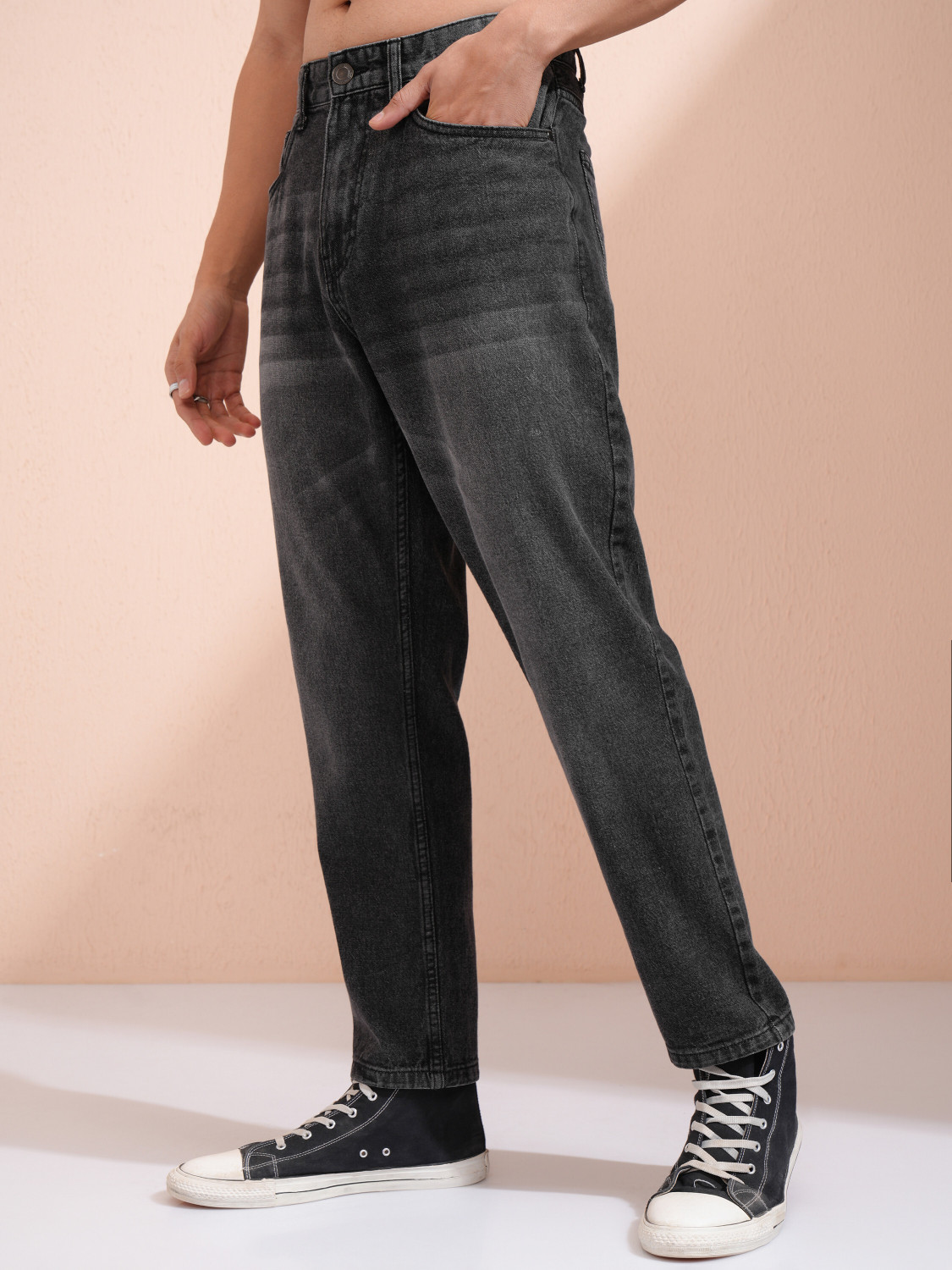 Image of HIGHLANDER Relaxed Fit Men Grey Jeans