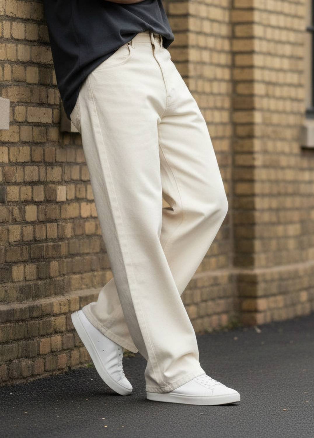 S R Traders Men Beige Jeans - Image 3