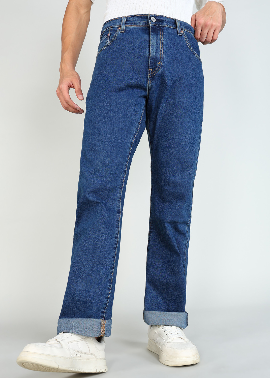 Image of LEVI'S Men Tapered Fit Mid Rise Blue Jeans