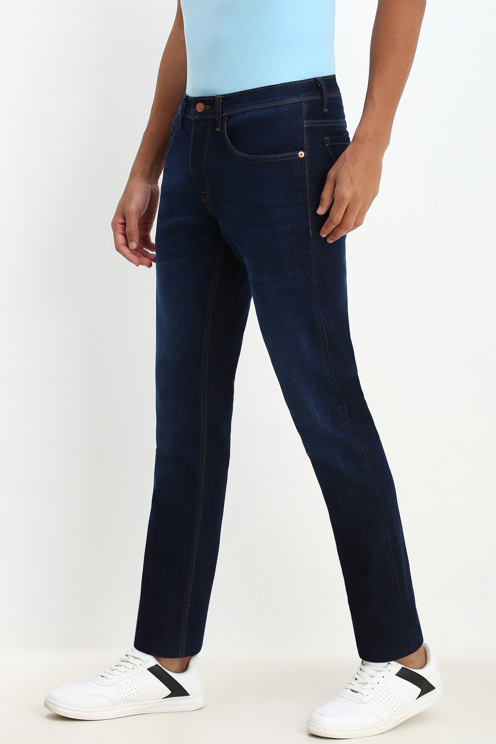 Image of Allen Solly Regular Men Blue Jeans