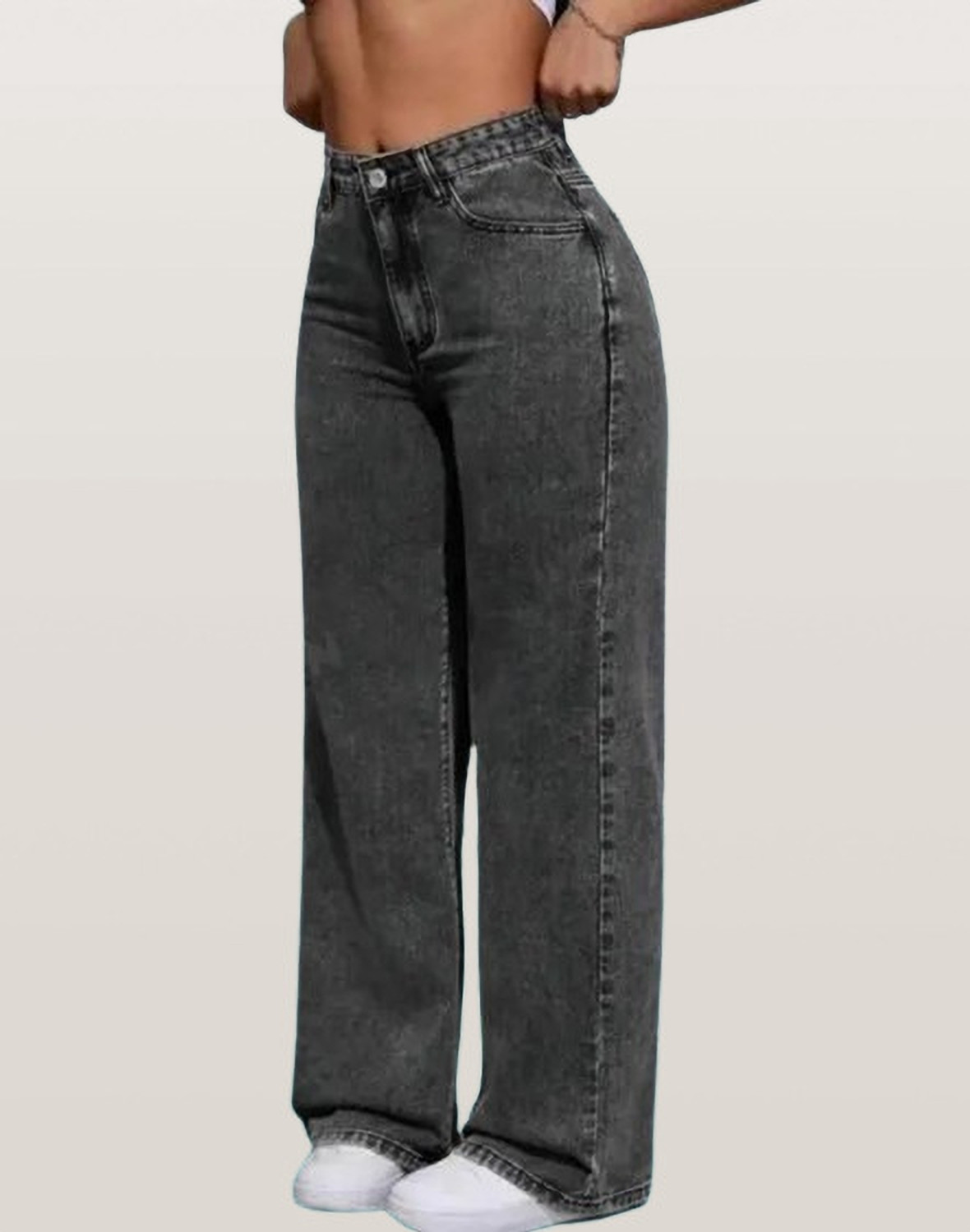 Image of KCM FASHION Straight Fit Women Black Jeans