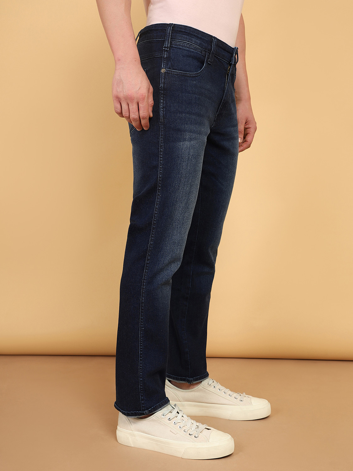 Image of Wrangler Regular Men Dark Blue Jeans