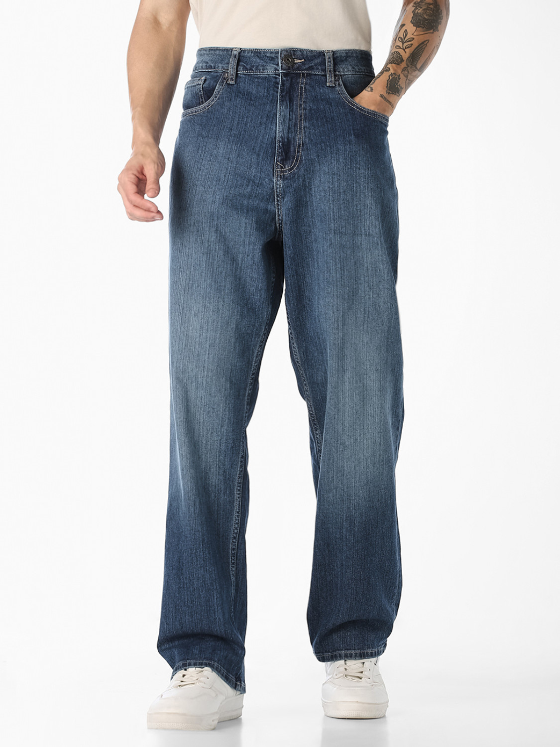 Image of JACK & JONES Loose Fit Men Dark Blue Jeans