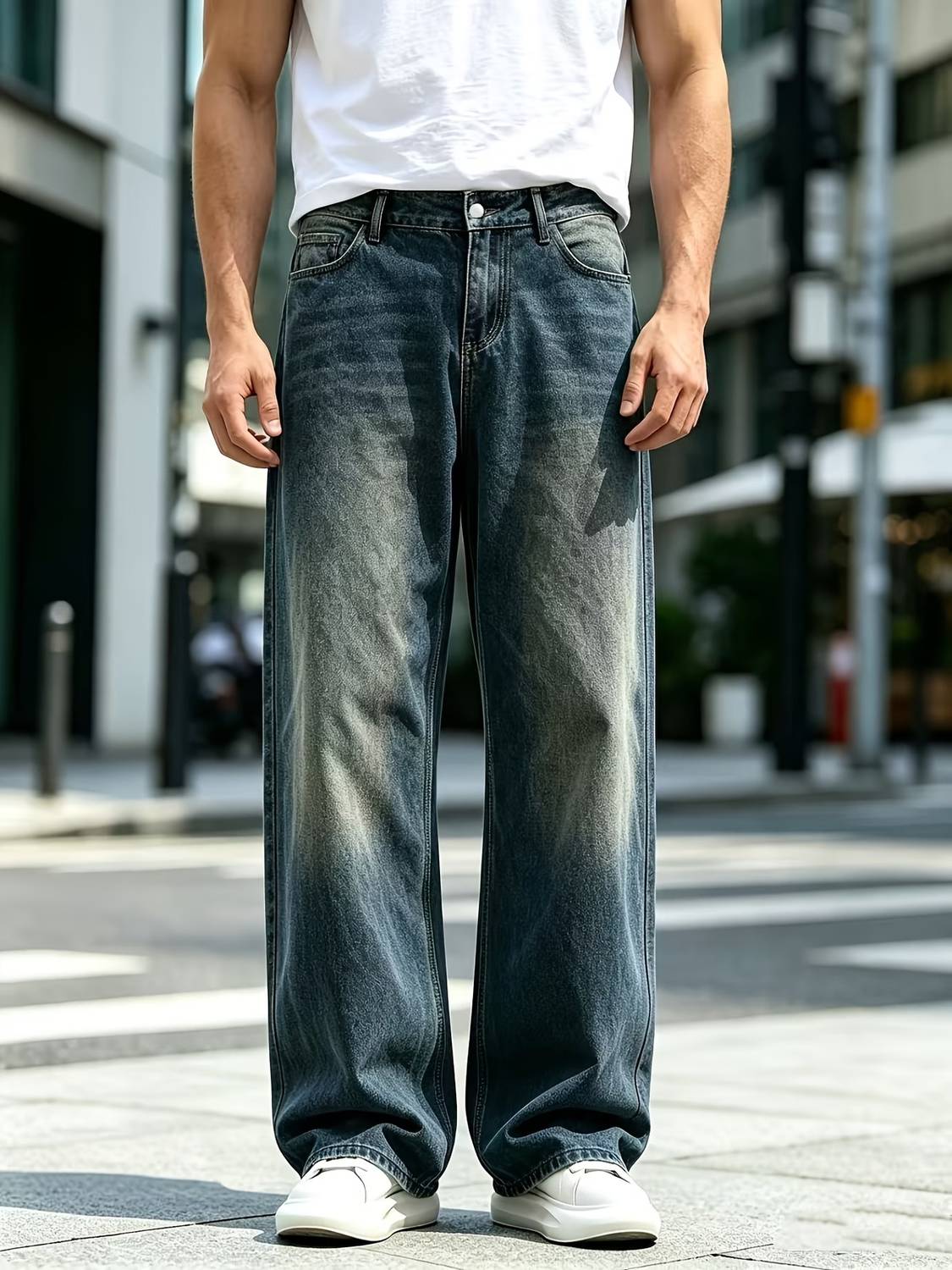 PRIMIAA Loose Fit Men Green Jeans - Image 5
