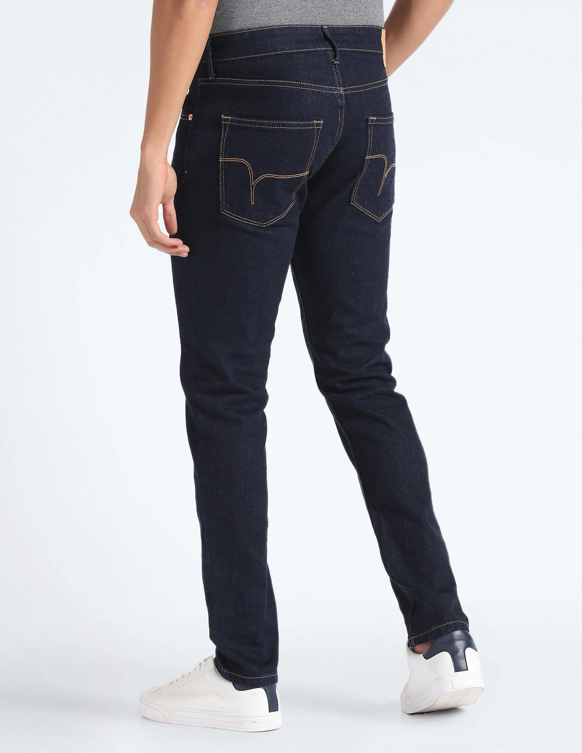 Image of FLYING MACHINE Tapered Fit Men Blue Jeans