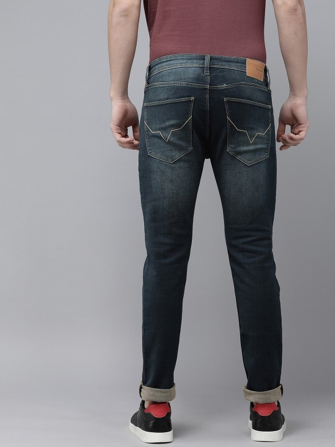 Image of Pepe Jeans Tapered Fit Men Blue Jeans